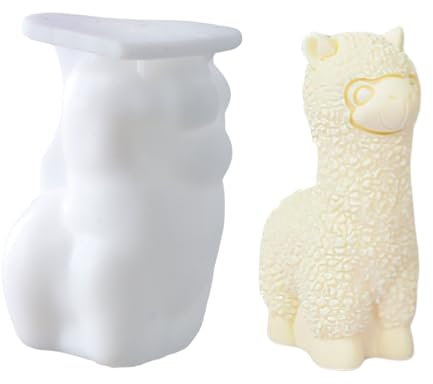 3D Silikonformen Bewässerung Formen, DIY Alpaka Kerze Formen Alpaka Form Silikon Kerzenhalter Silikon Alpaka Bewässerung Formen für Duft Handwerk Ornamente