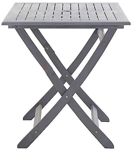 HETFTJN Camping Beistelltisch Gartentische Biertischgarnitur Camping Tisch Klein - Klappbarer Gartentisch 120 x 70 x 75 cm Massivholz Akazie für Outdoor Innenhof Speisesaal Garten