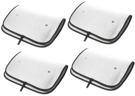 LALADEFIEE 4pièces Pare-Soleil De Porte Et Fenêtre pour Camping-Car Protection Thermique Et Occultante avec Ventouses Isolation Réfléchissante pour Intérieur Frais Et Confortable