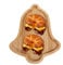 Mxshc Wooden Christmas Serving Tray Christmas Tree Bell Shaped Dinner Plate Christmas Snack Appetizer Tray Platter Christmas Dessert Serving Dish for Cheese Fruit Cookie Cakes