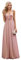 Ever-Pretty Robe de Demoiselle d'honneur Femme Tulle Col V Bretelle A Line Rose 46