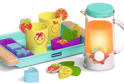 Ravensburger 12034066 Play+ Getränke-Spiel-Set: Cool Drinks, Pretend Play Set, Spielzeug ab 18 Monate, Küchenzubehör