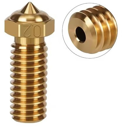 Messing-Düsen-Set für QIDI Tech X-Plus 3/X-Max 3/X-Plus 3 Hotend-Düse, 0,2–1,0 mm Größe für QIDI 3D-Drucker-Düsen-Kit (0,2 mm)