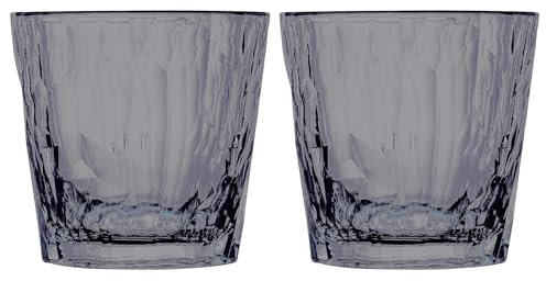 Koziol Set di 2 bicchieri Superglass CLUB No. 22, colore: grigio trasparente
