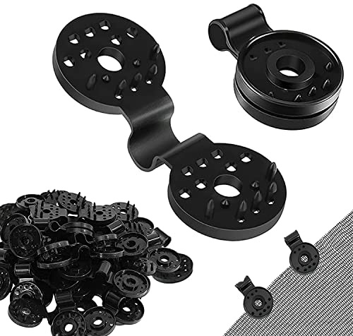 Clip in Plastica, 60 pezzi Clips di Fissaggio, Clip Speciale Occhiello, Clips per Rete Ombreggiante, Clip di Fissaggio Speciale