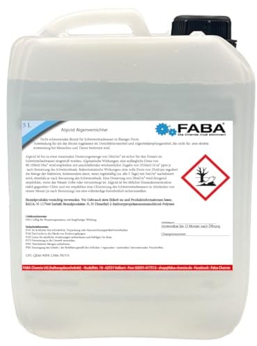 FABA Algizid, Algicid, Algenverhütung Pool, Algenex 5 Liter