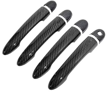 Voiture Poignée Porte Extérieure pour Clio 3 III 2005-2012 pour Lutecia pour Euro pour Clio Poignée De Porte Extérieure Couverture Voiture Autocollants Garniture(Handle 1 Keyhole)