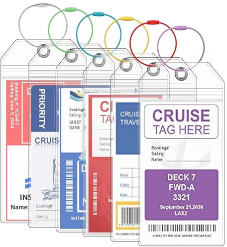 TENGWA Kofferanhänger für kreuzfahrten 6 Stück XXL Cruise Gepäckanhänger | PVC Wasserfest Kofferanhänger Flugreise mit 6 Verschraubbaren Metallband Kreuzfahrt Must Have für AIDA MEIN SCHIFF TUI & MSC