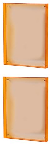 NMJHEVX 2 stück 11 x 14 cm Acryl-Bilderrahmen, Neonfarben Wandmontage Acryl-Fotorahmen, dekorativer Tischrahmen, Desktop-Fotorahmen für das Home Office (Orange)