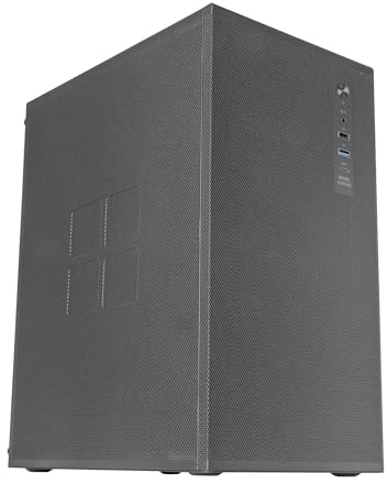 Mars Gaming MC-MESHPRO, MicroATX- und Mini-ITX-PC-Gehäuse, AirMesh Pro System, Mesh-Panels aus Japanischem Stahl, 120mm PWM FDB Rücklüfter, Unterstützung Flüssigkeitskühlungen 120mm, USB-C, Schwarz