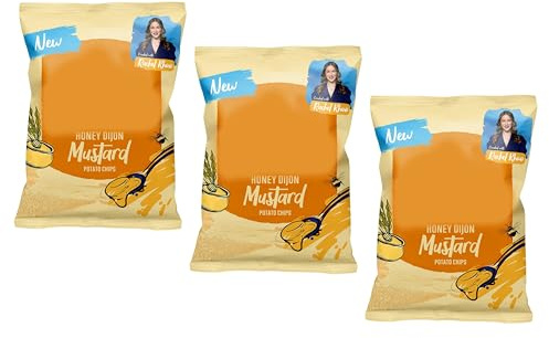 Honey Dijon Mustard Potato Chips, Gluten-Free, Suitable for Vegetarians, Created with Rachel Khoo, 130g,Pack Of 3