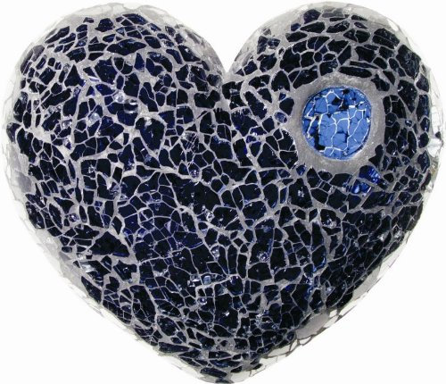 Safety Mosaik Platte Eisglas Blau 15x20cm
