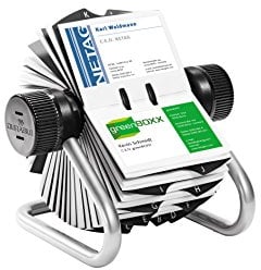 Durable Visifix Rollkartei, für 400 Visitenkarten, Register A-Z, metallic silber, 248123