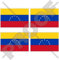 VENEZUELA Ex bandiera civile (7 stelle) venezuelana, sud america 2 (50 mm), adesivi in vinile per paraurti, casco x 4