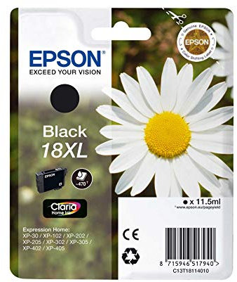 Epson C13T18114010 - 18XL - Black - original - ink cartridge - for Expression Home XP-212, 215, 225, 312, 315, 322, 325, 412, 415, 422, 425