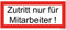 1 Stück Zutritt nur für Mitarbeiter PVC Aufkleber rot 200x80 mm, selbstklebend, kratz und Wetterfest