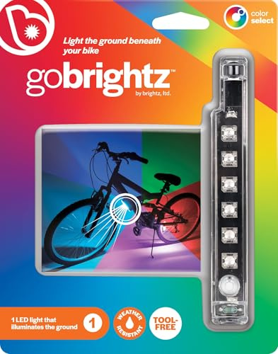 Brightz GoBrightz LED Bike Frame Light, Color Morphing - LED Bike Frame Light for Night Riding - 4 Modes for Flashing or Constant Glow - Safety Bike Accessories for Kids, Boys, Girls & Adults