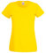 Fruit of the Loom women's value weight t-shirt, lady-fit - Yellow - Large