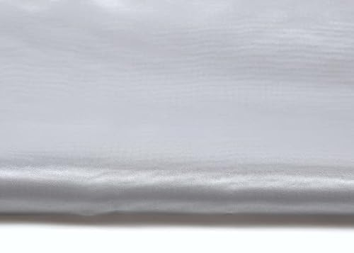 Satin Stoff Meterware am Stück (Silber)