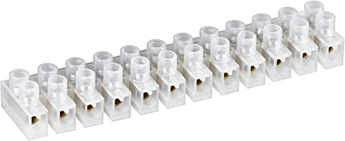 CABLEPELADO Regleta de conexión de Cables eléctricos | Clema/Empalme Cable | Apto para Sección 6mm | Intensidad 5A | Transparente