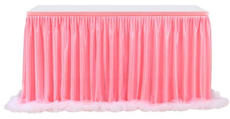 Tubayia - Gonna da tavolo in tulle rosa con tutù per matrimonio, compleanno, decorazione da tavolo