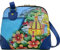 Anna by Anuschka Damen Women Hand Painted Leather Small Multi Compartment Zip-Around Organizer Handgemaltes Original-Kunstwerk, Amalfi Dawn