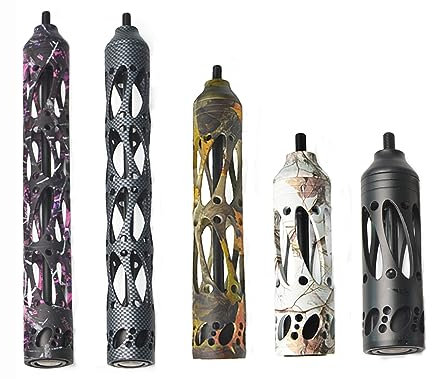 AMEYXGS Compound Bogen Stabilisierer Stoßdämpfer Stabilisator Aluminium Schalldämpfer Stoßdämpfer Dämpfung für Bogenschießen Jagd