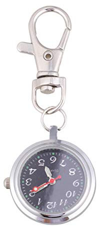 Hemobllo Montre de Poche à Quartz - Montre de Poche Ronde rétro à Quartz numérique de e Porte-clés de Plein air Portable Unisexe(07)
