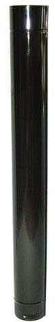 BRICOMIRAS - Tubo Vitrificado Negro para Estufas de Leña 100mm | Longitud 1 Metro | Para Casas, Masías, Cortijos, Terrazas Cerradas | Negro