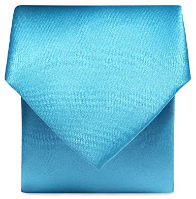 Rael-Brook Herren Satin Krawatte, türkis, Slim