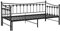 Tidyard Ausziehsofa Ausziehbett Bettgestell Bettsofa Tagesbett Schlafsofa Metallbett Metall 90x200 cm Schwarz