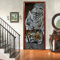 A.Monamour Türtapete Selbstklebend Türfolie Türposter 3D Weißes Und Braunes Tiger Tier Thema Vinyl Folie Türdeko Tapete Wandbild Türaufkleber Türtattoo 85 x 215 cm