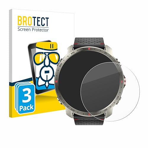 brotect Glass Film compatible with Polar Grit X Pro Titan | 3 Pack Clear Screen Protection Made in Germany Glass-Film 9H Protection Scratch Resistant High Clarity