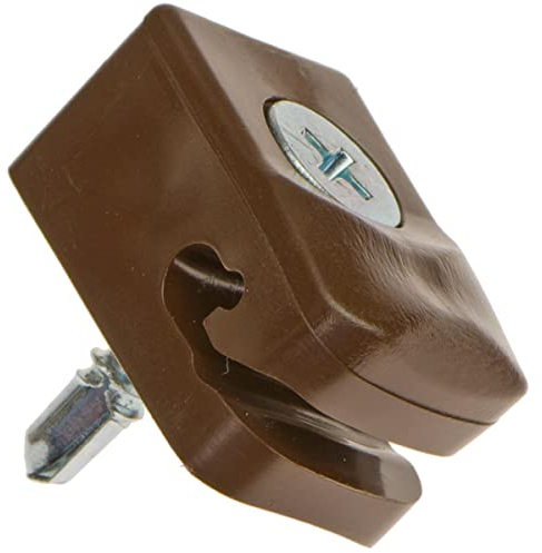 HaGa® Drahthalter mit Schraube 50 Stück - Spanndrahthalter 16mm x 26mm in braun