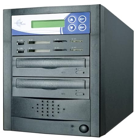 EZ DUPE Media Mirror Plus-Dupilzierer – 1:1 Flash-Speichergerät (USB SD CF MS) & Disc (DVD CD)-Kopierer