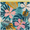 DreamRoots Segeltuch Wasserdicht - Polsterstoff Meterware 160 cm breit - Wasserabweisender Stoff 220 g/m2 600D - Markisenstoff Wasserdicht Meterware Flowers Tropical Palm Laufmeter
