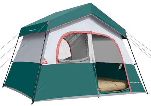 HIKERGARDEN Campingzelt für 5–8 Personen – Firstzelte Tragbares Familien-Kabinenzelt für Camp, winddichtes Stoff-Campingzelt im Freien für Wandern