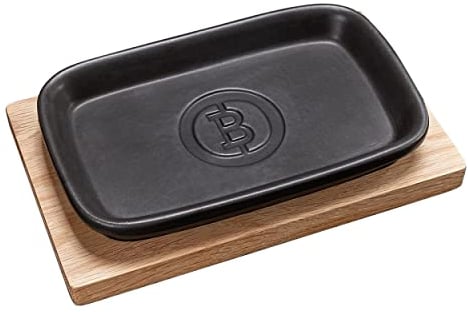 Beefer Keramikschale Römertopf mit Servierbrettchen