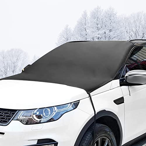 Jodsen Auto Windschutzscheiben Abdeckung,Frontscheibenabdeckung Faltbar,Sonnenschutz Auto Frontscheibe mit Haken,Autoscheibenabdeckung Frostschutz Winter Schnee Abdeckung,gegen Sonne Staub Frost EIS