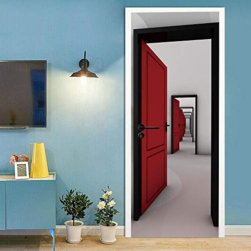 VIRANDA 3D Türtapete Selbstklebend TürPoster - Türansicht - Türaufkleber Wasserfest Türfolie für Schlafzimmer Gang Tür verschönern deko 90x200cm