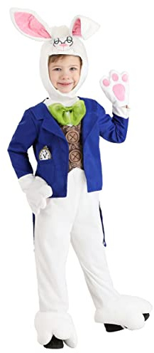 Fun Costumes Toddler Whimsical White Rabbit Costume - 2T, Blue
