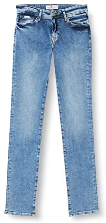 Cross Jeans Damen Jeans ANYA - Slim Fit - Blau - Blue Denim W28-W38 Stretch, Größe:28W / 28L, Farbvariante:Blue Denim 208