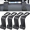 Auto Kopfstützen Haken, Universal Autositz Rückenlehnen Haken, Auto Rücksitz Kopfstütze Halter Schwarz （4 Stück） (Carbon Fiber Black)