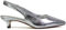 Womens Low Kitten Heel Shoes Ladies Slingback Sandals Pointed Toe Party Bridal Evening Silver Pumps Size 5
