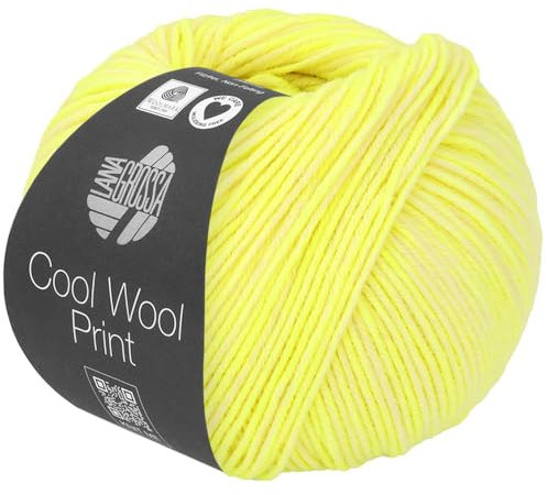 LANA GROSSA Cool Wool Uni | Extrafeine Merinowolle waschmaschinenfest und filzfrei | Handstrickgarn aus 100% Schurwolle (Merino extrafein) | 50g Wolle zum Stricken & Häkeln | 160m Garn FB 6521