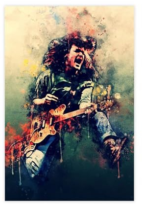 THEGIS Eddie Van Halen 15 Leinwand-Poster, Wandkunst, Dekordruck, Bild, Gemälde für Wohnzimmer, Schlafzimmer, Dekoration, ungerahmt, 30 x 45 cm