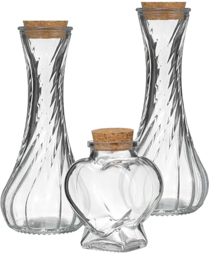 ifundom 3 Pz Unità Cerimonia Della Sabbia Kit Per Il Matrimonio Vaso Decorativo Fatto A Mano Set Con Coperchi Di Sughero Sabbia Matrimonio Vasetti Di Decorativo Contenitore Per La