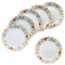 MamboCat Lot de 6 assiettes à gâteau Variant Blümchen I Assiettes à petit-déjeuner en porcelaine colorée pour 6 personnes I Petites assiettes colorées pour salade, dessert, etc. pour le