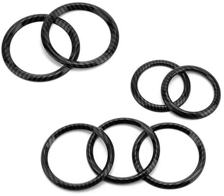 JINFOLI ABS Auto Klimaanlage Air Vent Outlet Ring Abdeckung Trim for A W177 B W247 GLB X247 CLA C118 GLA h247 2020-2022 Verkleidung der Lüftungsauslassabdeckung (Color : Carbon fiber, Size : CLA Cla