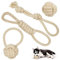 4 Pezzi Corda per Cani, Corda Cane Resistenti Giochi, Treccia per Cani, Giochi per Cani Cuccioli, Giocattolo per Cani con Corda Nodo per la Pulizia e Il Miglioramento Della Salute Delle Gengive